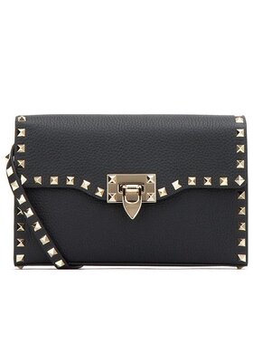 VALENTINO 女士斜挎包 TW2B0181VSF0NO CO 黑色 黑色铆钉单肩包
