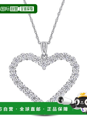 自营 mimi & max2 2/5 CT DEW 创造莫桑钻心形吊坠，925 纯银带链