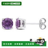 Mimi 自营 Max 纯银 TGW 克拉 925 仿亚历山大变石耳钉 紫