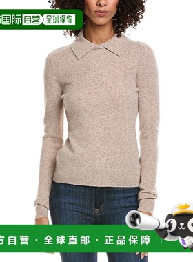 自营InCashmere Cashmere Polo Cardigan - tan 美国奥莱直发开衫