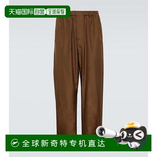 男士 004068 香港直邮Lemaire 真丝直筒长裤 brown棕色 舒适时尚