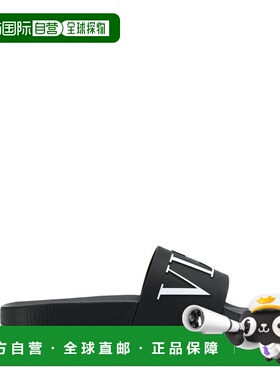 1h可退 香港直邮valentino 华伦天奴 男士 Garavani 黑色凉鞋 XY2