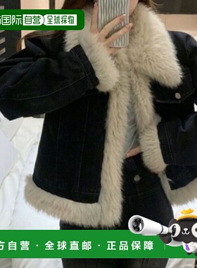 日本直邮deux amour 女士 加绒外套 宽松短款 复合面料设计 14720