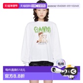 香港直邮潮奢 Cotton GANNI 女士 1h可退 Basic 甘尼 白色 Jersey