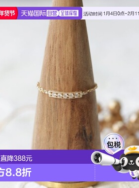1h可退 日本直邮cui-cui 可调节 钻石链戒 K10YG 759921戒指