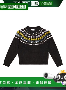 1h可退 香港直邮Molo 女童 Gretchen 嵌花羊毛混纺毛衣童装