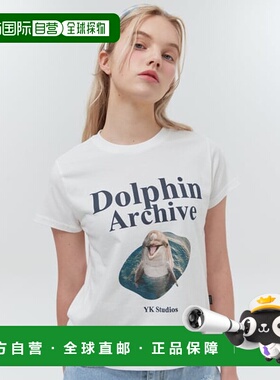 韩国直邮WAIKEI韩国小众设计师狗狗图案时尚日常T恤YK22HSTS02