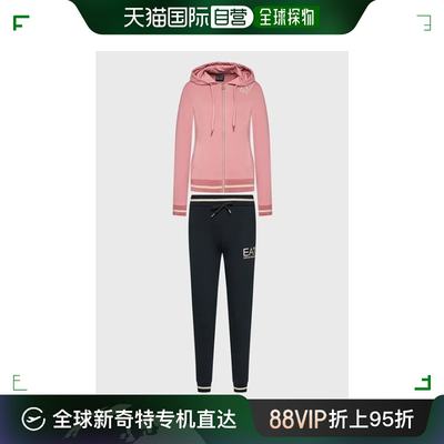 香港直邮EMPORIO ARMANI 女士粉色黑色棉质运动套装 6LTV53-TJCQZ