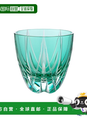 日本直邮田岛玻璃 江户切子星花纹章玻璃杯 绿色75ml TK21-301-1G