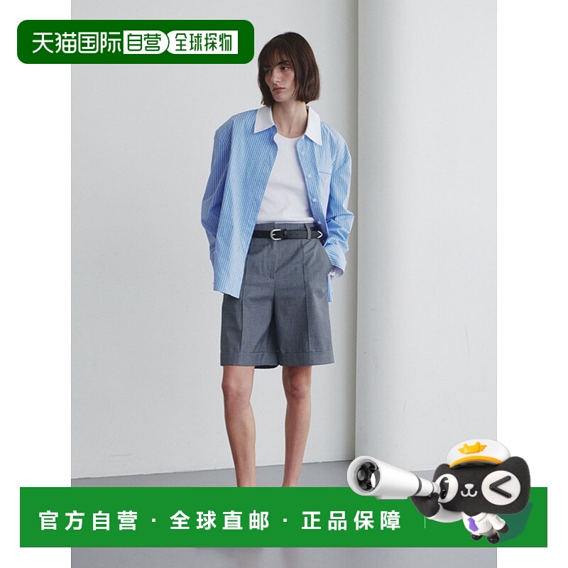 韩国直邮LOEUVRE 女士短裤 Pin-Striped Shorts SW4SL638-GW