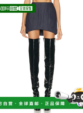 1h可退 香港直邮Mugler 穆勒 女士 蓝色迷你半身裙(Undone) 25F6J