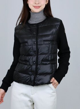 日本直邮Moncler 女士羽绒服 K20939B000 26 M1131 999 黑色