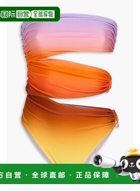 1h可退 香港直邮潮奢 Simkhai 女士 剪口印花抹胸泳衣 3249068SWP