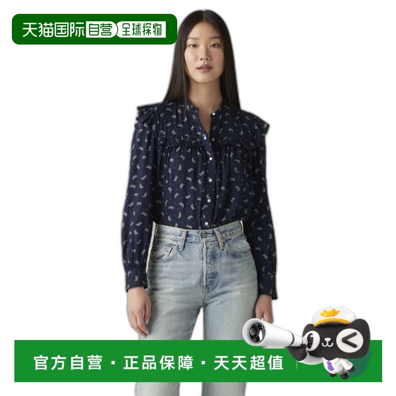 1h可退 日本直邮Levi’s李维斯女花纹长袖衬衫 A86880016