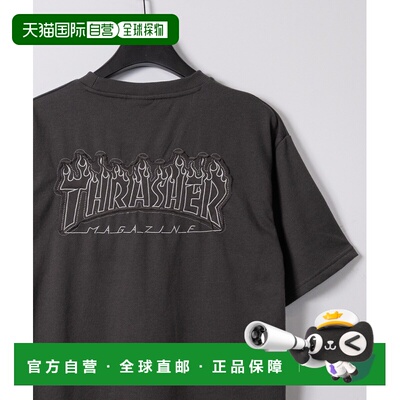 1h可退 日本直邮THRASHER 男女同款 火焰Logo刺绣卫衣T恤 TH26SU3