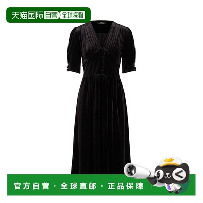 1h可退 香港直邮Lauren Ralph Lauren 女士 中长连衣裙 black黑色