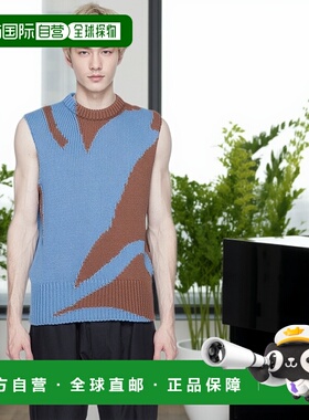 香港直邮Jil Sander 吉尔 桑达 男士 蓝色马甲 J22FB0109J15379