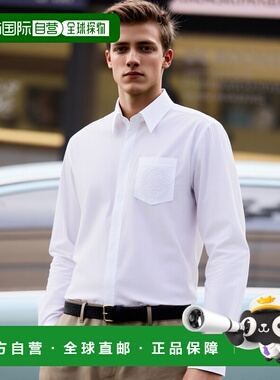 香港直邮BALMAIN 男士衬衫 FH1HS480CE480FB AW2025 白色