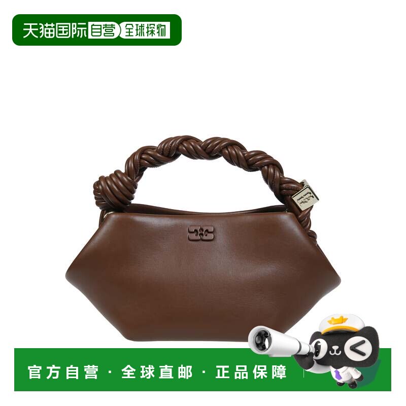 自营ganniBou迷你黄油皮革手提包-黑色 美国奥莱直发