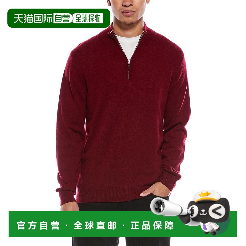 自营Brodie Cashmere Classic Wool & Cashmere-Blend 1/4-Zip Mo