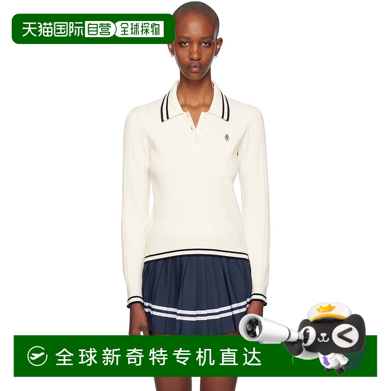 香港直邮SPORTY & RICH 女士 灰白色 SRC Polo 衫 TO037516302CR0