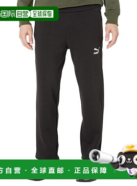 自营Puma T7 Track Pants Men Black Drawstring Waist Regular F