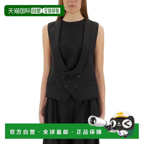 香港直邮MOSCHINO 女士马甲 100304180555 SS2025 黑色 VIRGIN WO