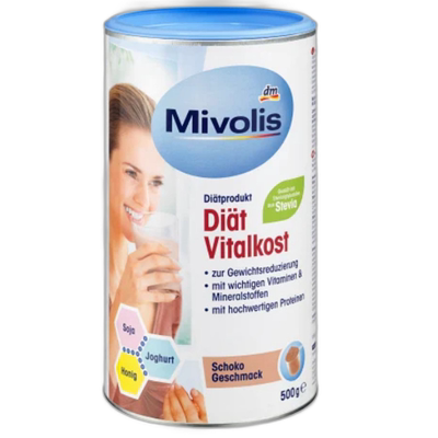 欧洲直邮Mivolis蛋白质奶昔代餐粉500g低脂健身减重效期26年12月