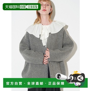 日本直邮ELENDEEK 卡其女衫 女装 开襟长款 宽松双面针织 1h可退