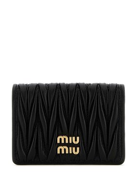 MIU MIU 女士钱包 5MC103AFPPF0002 SS2025 黑色 PORTAFOGLI