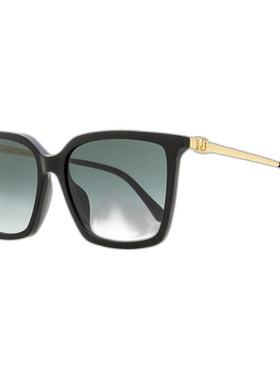 Jimmy Choo 女士方形太阳镜 Totta /G 8079O 黑色/金色 56 毫米 -