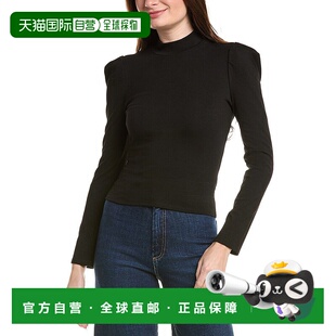 自营English Factory Turtleneck Rib Top - black 美国奥莱直发