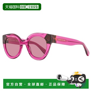 自营Longchamp Women's Sculpted Oval Sunglasses LO750S 654 Cy