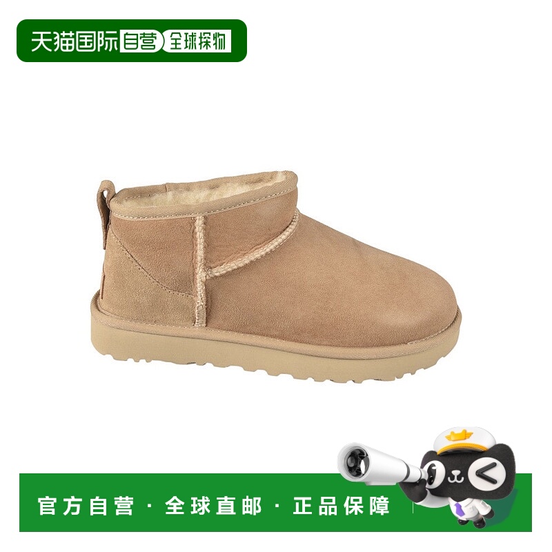 自营uggBeige Shearling Sheepskin Boots - brown 美国奥莱直发