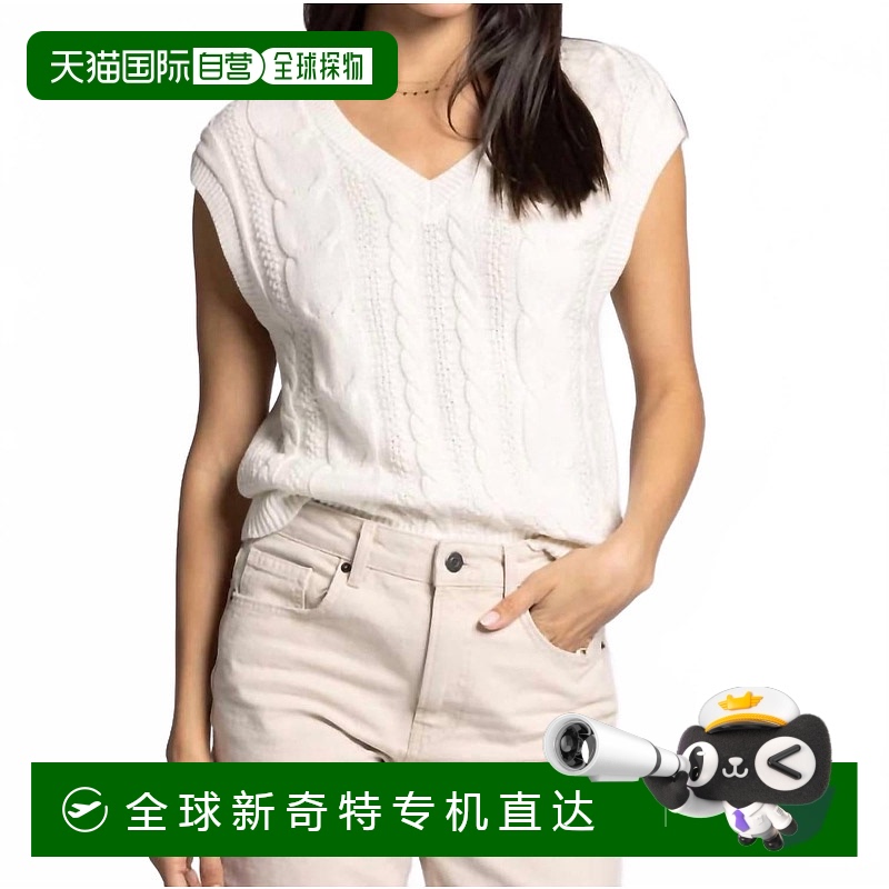 自营 thread & supply象牙色Harriet Cable针织毛衣背心 【美国奥