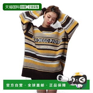 日本直邮BACK 女士MLB多色条纹针织连衣裙 FIELD THE 1h可退