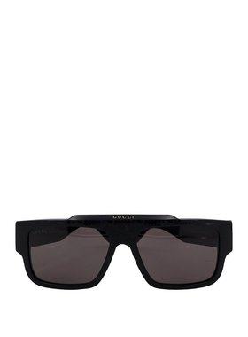 GUCCI 男士太阳镜 778315J07401012 SS2024 黑色 方框太阳镜