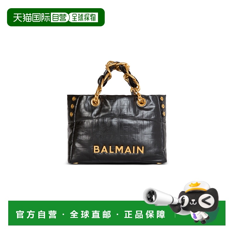 香港直邮BALMAIN 女士手提包 GN1FD871LETF0PA SS2026 黑色 小号