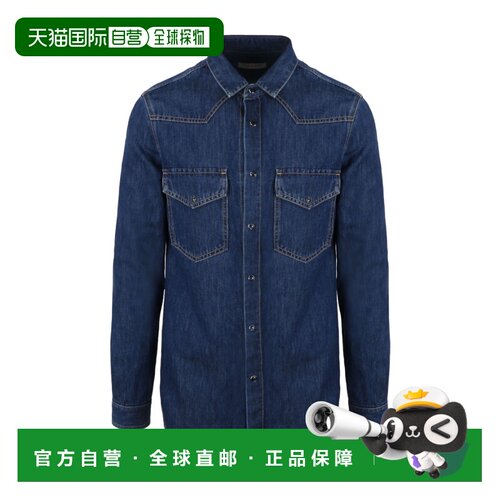 【99新未使用】香港直邮Valentino 长袖牛仔衬衫 1V3DB01S8L2男装