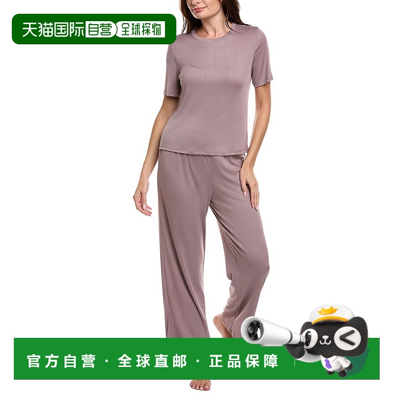 自营Splendid 2pc T-Shirt& Pant Set - purple 美国奥莱直发