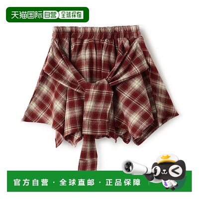 日本直邮Lovetoxic [LTXC] 腰部包裹格纹裙裤