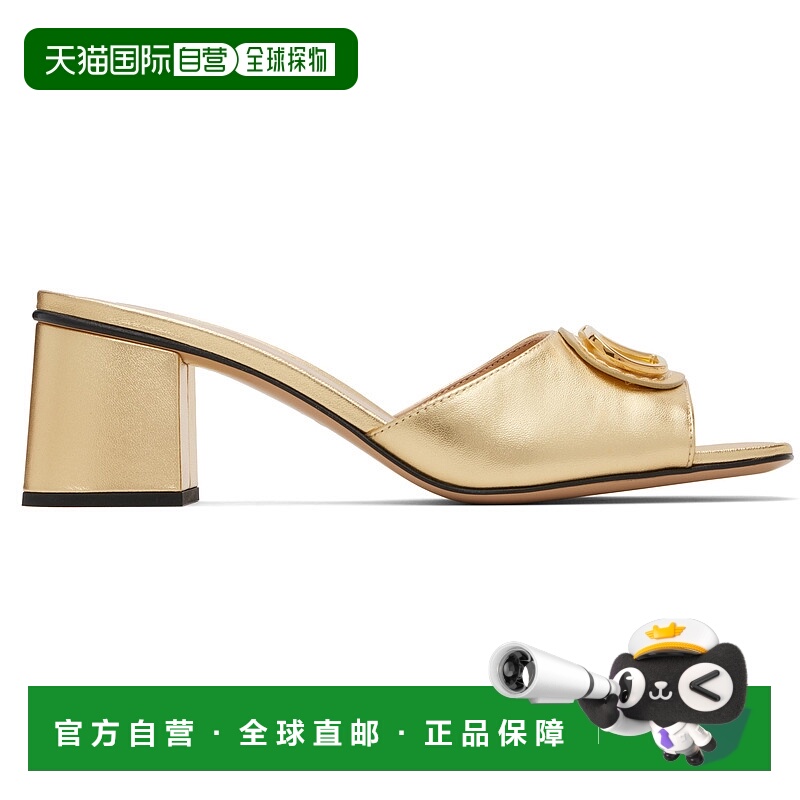 1h可退 香港直邮潮奢 valentino 华伦天奴 女士 金色 VLogo Signa