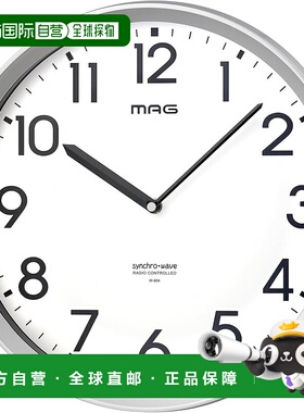 【日本直邮】MAG（饰品）壁挂钟31cm 银色 W-804A SM-Z
