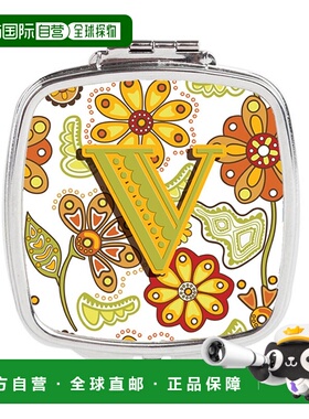 自营 Carolines Treasures CJ2003-VSCM 字母 V 芥末绿色和正品