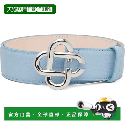 1h可退 香港直邮Casablanca 男士 蓝色 CC Logo Buckle 腰带 ASP2