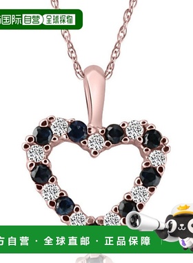 自营 pompeii31/2 克拉 14k 白金、黄金或玫瑰金蓝色蓝宝石和钻石