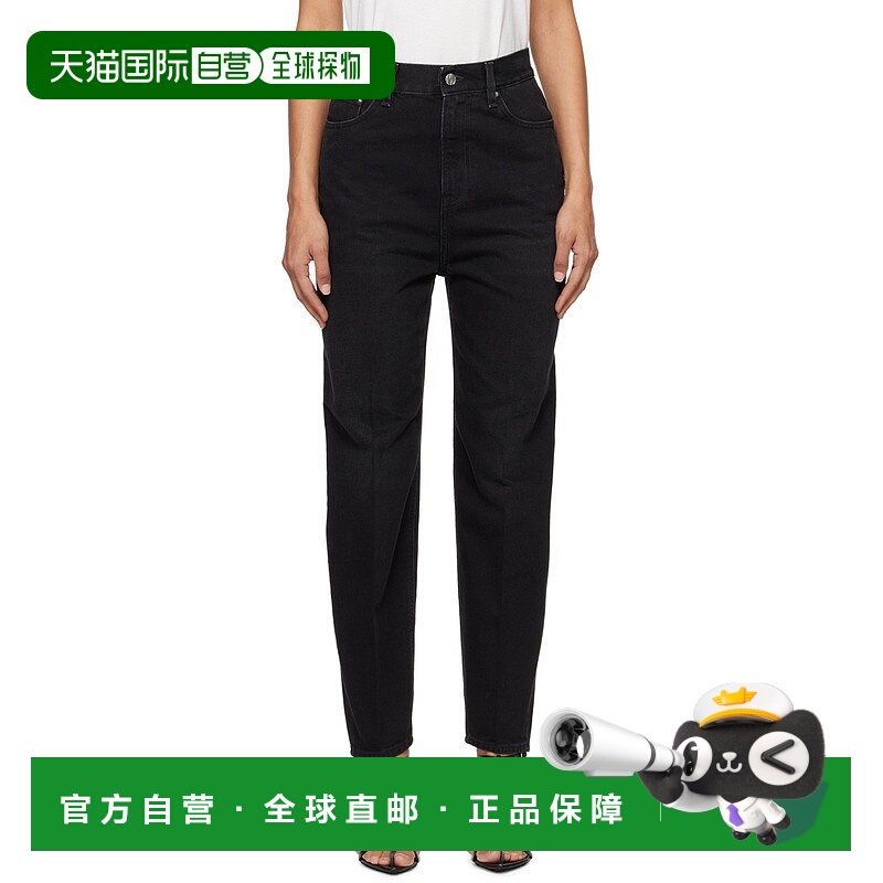 1h可退 香港直邮潮奢 TOTÊME 女士 黑色 Tapered Leg 牛仔裤 2342