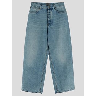 BALENCIAGA 男士休闲裤 745213TRW556185 CO 蓝色 Baggy Pants