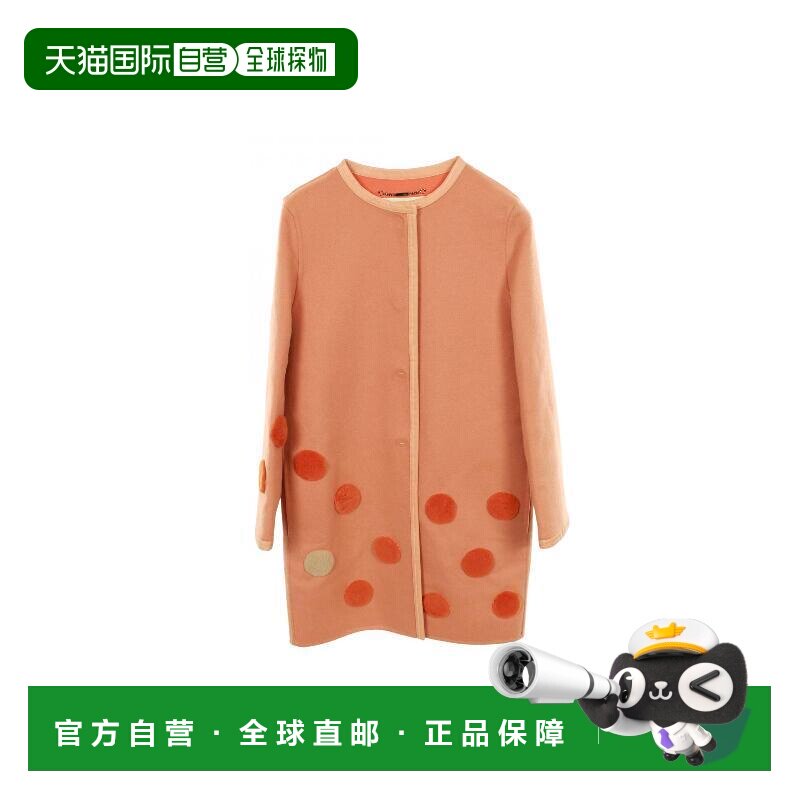 日本直邮中古Fendi芬迪女B级9新fendi芬迪羊毛外套橘色