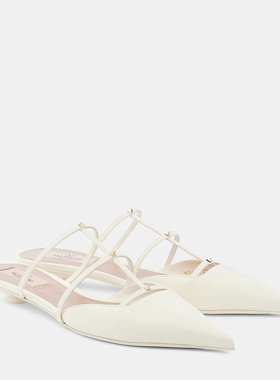 Valentino 华伦天奴 女士 Wispy 20 铆钉皮质凉拖 004193